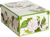 Lavatelli Bauletto Camelie, Decorative, Cardboard lids and Handles, Clothes, Toy Baskets, Storage, Blanket Box, Camellias, L