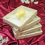 SATYAM KRAFT 4 Pcs Multipurpose Decorative Folding Paper Box Net Rectangle Cardboard Box DIY Box for Gift Hamper, Diwali Gifting Boxes and Decoration Purpose (Rectangular)