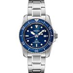 SEIKO Solar Dive Watch for Men - Prospex Collection - LumiBrite Hands - Water Resistant 200M, Blue - SNE585, Diver