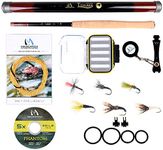 Maxcatch Tenkara Rod Combo Complete Kit 10/11/12/13ft(Telescoping Carbon Tenkara Rod, Carry Case, Line, Tippet, Flies, Line Nipper, Hook Keepers) (Rod Combo, Triple Zoom:10'8''/11'10''/12'9'')