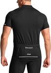 TSLA Men's Short Sleeve Bike Cycling Jersey, Quick Dry Breathable Reflective Biking Shirts with 3 Rear Pockets, Half-Zip Raglan MCT04-BLK AU_XLarge Size