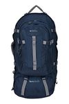 Mountain Warehouse Nevis Extreme Rucksack - 65 + 15L Adjustable Backpack - For Travelling, Camping Navy