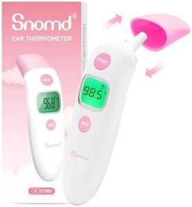 Snomd Forehead and Ear Thermometer 3 in 1 Non-Contact Backlight Body Object Temperature Checking Sensor Touchless Digital Thermometer with Fever Alert
