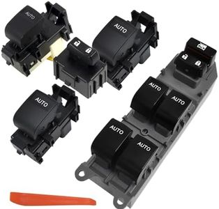 HIGH FLYING for Toyota Tundra 2007-2021 LED Lighted Power Window Switch Control Panel, Lock/Unlock Switch with Auto Down/Up, Kit of 4pcs Blue Light (NOT Fit 1794 Edition, Limited, Platinum)