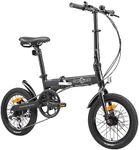 ECOSMO 16" Folding City Bicycle Bike 6SP gears, Full Disc brakes, 16AF02Black