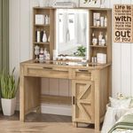 usikey Farmhouse Makeup Vanity Desk