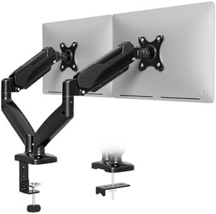 MOUNTUP Dual Monitor Mount for 17-30’’ Monitors, Double Monitor Arm Desk Mount Holds 4.4-17.6 lbs, Adjustable Computer Monitor Stand, 100x100/75x75mm VESA Mount, C Clamp/Grommet Base for 2 Screens