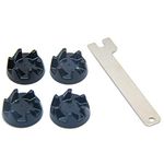 9704230 Blender Coupler 4Packs with 1 Spanner Kit Replacement for Kitchenaid Blender Replacement Parts WP9704230VP WP9704230 KSB5WH KSB5WH4 KSB5 KSB3 Driver PS11746921 AP6013694 AP2930430 PS401661