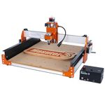 FoxAlien CNC Router Machine Masuter 3 with Steel Wheels, 3-Axis Engraving Milling Machine 15.75” x 15.75” x 3.74” Working Area for Wodd Acrylic MDF Nylon Carving Cutting