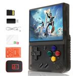 Mi-yoo Mini Plus Handheld Games Consoles,3.5 Inch IPS Screen Linux System,Supports 2.4G Wireless Gamepad and HDTV output,Gameboy Emulator, with 5500+ Classic Games, 64G TF Card, Transparent Black