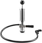 PERA Keg Beer tap Pump 4 inch Draft Beer Picnic Party Pump Chrome-Plated D System Keg Beer Pump with Black Picnic Tap and Beer hose for Homebrew