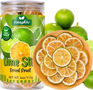 Dried Lime Slices 4oz/113g(65 to 85 slices), 100% Natural Additive-free Dehydrated Lime Slices for Cocktail, Baking, Potpourri, Soap Making, Candle Crafts