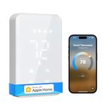 Meross Smart Thermostat for Electric Baseboard and in-Wall Heaters Work with Apple Home, Siri, Alexa, Google Home and SmartTings for Underfloor Heating with Voice& Remote Control, Power Monitor