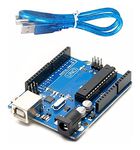 Techleads Uno R3 Atmega328P With Usb Cable Length 1 Feet, Blue And Black