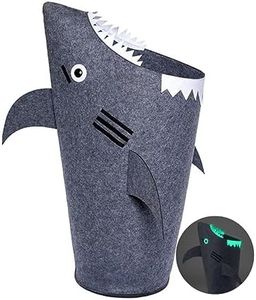 PIKL Glow in the dark Shark Hamper for Kids Unique Patented Design Large Durable Ideal for Toy Storage Kids Laundry Hamper Boys Hamper Baby Shark Laundry basket Kids Laundry Baskets Kids Hamper girls