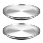 WEZVIX 8-Inch Round Pizza Pan Stainless Steel Pizza Tray for Oven Baking, Pizza Crisper Pan for Home Kitchen, Restaurant, Non-stick & Dishwasher Safe & Heavy Duty - 4 Pack