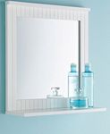 MB- Maine White Bathroom Wood Frame Mirror Wall Mounted