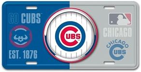 FANMATS 43221 Chicago Cubs Embossed Metal License Plate