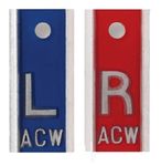 Aluminum X-Ray Markers - Red, Left & Right Set,"L" &"R" - 1/2", Ships Within 3 Days!