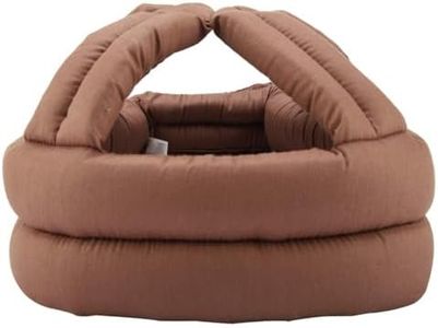 Elderly Head Protection Helmet,Anti-Fall Safety for Seniors,Adjustable 25.2-28.7" Universal Fit with Breathable Padding (Brown)