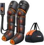 JZBRAIN Leg Massager with Heat and Compression : Recovery Boots with 6 Modes, 9 Intensity and Adjustable Heat – Sequential Compression Device for Circulation and Pain Relief,Gifts for Him Her