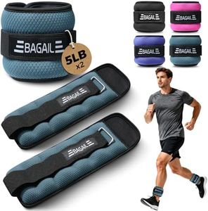 BAGAIL Ankle Wrist Weights for Women & Men, One Pair of 1/2/4/6/8/10 LBS Wearable Leg Arm Weights with Sleek Design & Secure Fit for Walking, Running, Pilates, Home Fitness & Physical Therapy - 10lb, Blue