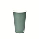 BIOFUTURE Biodegradable Party Cups, Eco-Friendly Disposable Paper Cups for Parties & Events - Biodegradable, Compostable, and Sustainable Drinkware, Certified EN 13432 (50 Pack) (Green, 16oz)