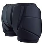 AUDIFU Protective Padded Shorts 3D Hip Butt Pads Shorts for Skating, Snowboard and Ski (M)