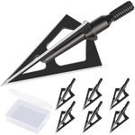 Bombrooster Archery Broadheads 100/125 Grain Stainless Steel Fixed Blade Broadheads for Crossbow Recurve Bow and Compound Bow