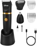 Ufree Body Hair Trimmer for Men, Manscape Ball & Pubic Hair Trimmer, 3 in 1 Men Grooming Kit for Nose, Groin, Waterproof Body Groomer Shaver, Replaceable Ceramic Blade, Gifts for Men, Black