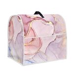 TOADDMOS Pink Marble Print Stand Mixer Cover Compatible with Kitchen Aid 6-8 Quart,Dust Cover with Zipper Pocket and Top Handle