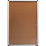 Lorell Enclosed Bulletin Board, Cork, 24"x36", Natural/AM Frame (LLR42706)