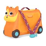 B. toys – Ride-On Toy – Ride-On Cat Suitcase – Kids Luggage – Storage Space for Travel – 2 Years + – Gogo Ride-On - Lolo