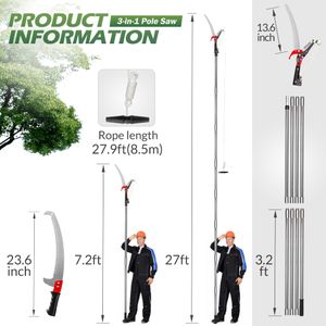 Walensee Extendable Tree Pruner – Telescopic Branch Cutter