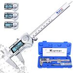 Kynup Digital Vernier Caliper, 150mm Caliper with Stainless Steel, Inch Millimeter Fraction Conversion, Measuring Tools Calipers Gauge with Large LCD Screen (6 Inch)