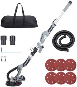 Drywall Sander, 710W Electric Sander with 6 Sanding Discs, Variable Speed 800-1700 RPM Wall Sander with 6.6ft Dust Hose, LED Lights, Extendable Handle & Carrying Bag