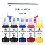 L&C 500ML Sublimation Ink for Epson Ecotank 2400 ET2830 2815 4810 ET2720 ET2760 ET2750 ET2850 EcoTank Printer (KKCMY)