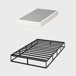 VTWAZAST 8 Inch Twin Box Spring Only, Heavy Duty Metal Mattress Foundation, Easy Clean Fabric Bed Cover, Non-Slip, Noise Free, Easy Assembly