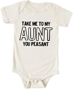 FastDeliveryTees Take Me to My Aunt You Peasant Baby Onesie Funny Infant One-piece Baby Bodysuits - White Baby Onesie 3-6 Months