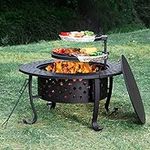 PaPaJet 36 Inch Fire Pit with 2 Gri