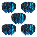 Harrows Fire Dart Flights | 5 x sets Darts Flights (15 Flights Total) I 100 Micron Dart Flights I Premium Extra Strong Made in UK I Professional Darts Accessories I Blue Dart Flights