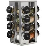 Kamenstein Heritage 16-Jar Revolving Countertop Spice Rack with Free Spice Refills for 5 Years