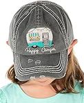Kids Embroidered Patch Hat - Happy 