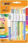 BiC 4 Colours Assorted Ballpoint Pens Medium Nib Assorted Ink (Pack of 6)