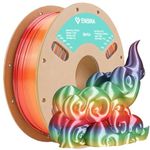 Enisina Silk Rainbow PLA Filament 1.75mm with Gradient Five Colors，Compatible for FDM 3D Printer