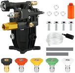 Youxmoto 3/4" Shaft Horizontal Pressure Washer Pump, Max 3300 PSI @ 2.5 GPM Power Washer Pump, Fit for Honda GC190, for Troy-Bilt 20241, for Homelite 308418007 308653057, for Karcher, for Simpson