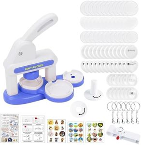 Les-Theresa Badge Maker Machine, Badge Machine Kids Badges Button Maker Machine, Badge Press Machine Abs Pin Maker Machine, Pin Badge Machine for Children DIY Gifts and Craft Toys (Blue)