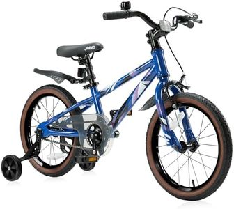 JMMD Kids Bike for Ages 4-12 Years Old Boys Girls, 14 16 18 Inch Kids Bike with Training Wheels & Kickstand, Kids Bicycle for Toddlers and Kids with Handbrake (18 bluepurple)