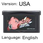 Kirby SSonic Summon Night Tactics Ogre GBA Game Cartridge 32 Bit Video Game Console Card for GBA/SP/DS-Dream Land USA