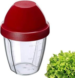 Westmark Gobelet Mélangeur/Shaker avec Disque de Mélange Amovible, Capacité : 0,25 l, hauteur : 12,8 cm, Plastique, sans BPA, Mix-Ei, Couleur : clair/rouge, 30892270
